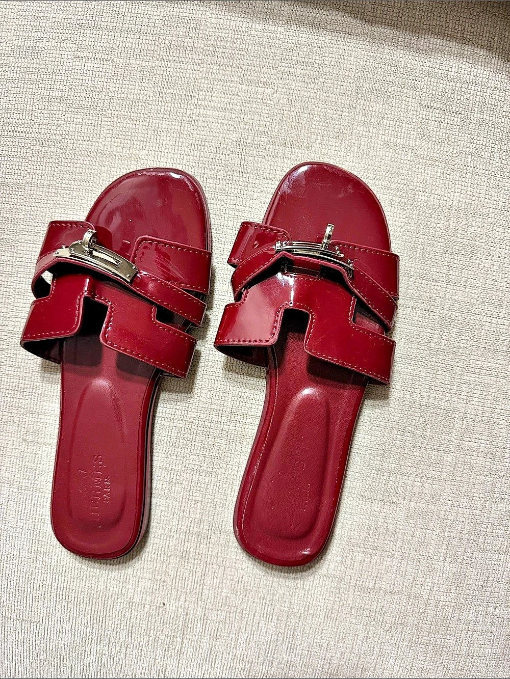 Hermès Leather Slide Sandals EU 37